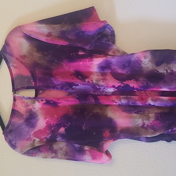 Pink Purple Mesh Dress Size 3x - Picture 5 of 6